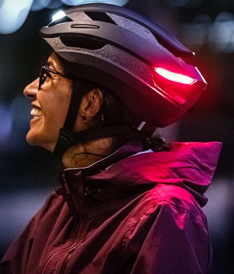 Casque de velo avec lumiere